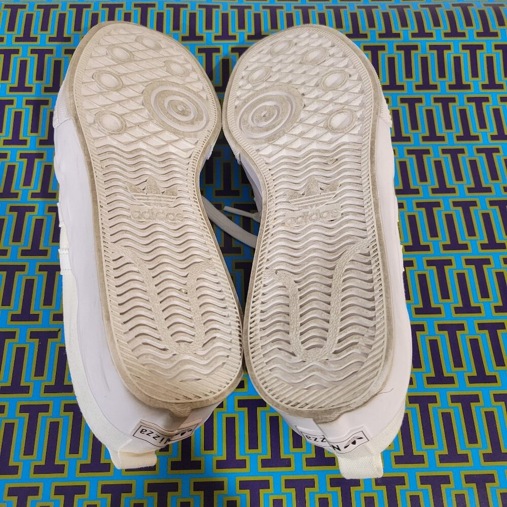 ADIDAS White Platform Canvas Sneaker Size 8.5 - Picture 13 of 14